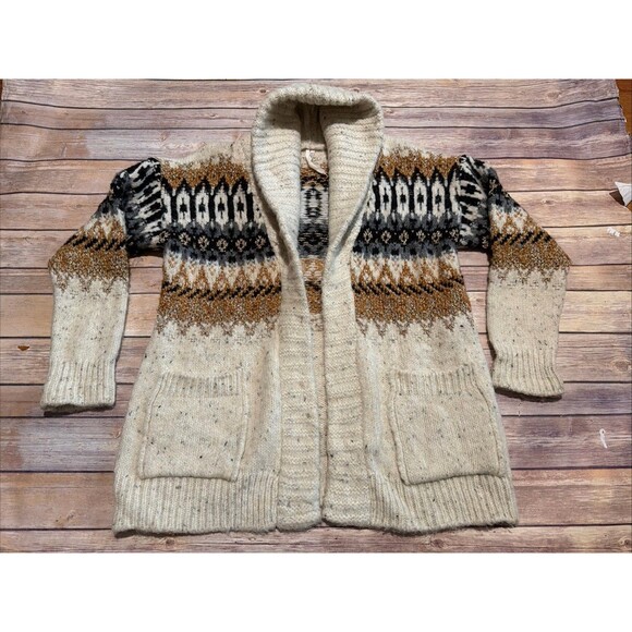 ANTHROPOLOGIE Small PATTERNED CARDIGAN Sweater - Picture 5 of 12